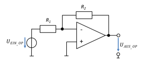 Inverting amplifier for a gain of −30000