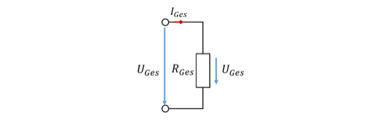 Circuit équivalent avec la résistance totale RGes
