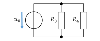 Parallel connection of R3 and R4