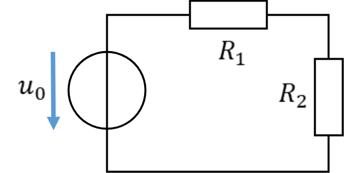 Series connection of R1 and R2