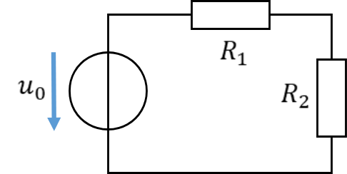 Series connection of R1 and R2