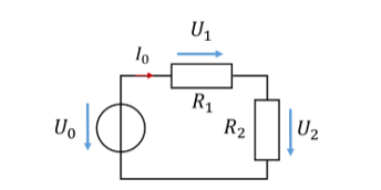 Diviseur de tension composé de R1 et R2