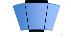 Poutre fléchie avec jauge de déformation en haut (étirée) et en bas (comprimée)