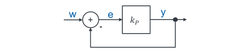 Boucle de régulation avec élément P k_P